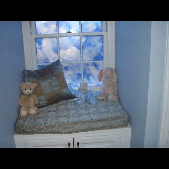 Baby patchwork Toile blanket, crib skirt 3 valance - Picture 7 of 8